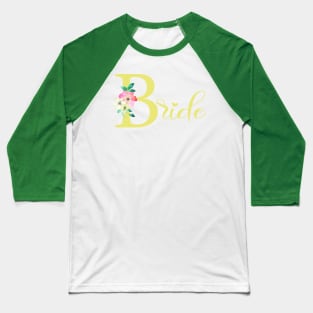 Yellow floral bride illustration Baseball T-Shirt